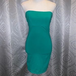 Emerald green body con dress